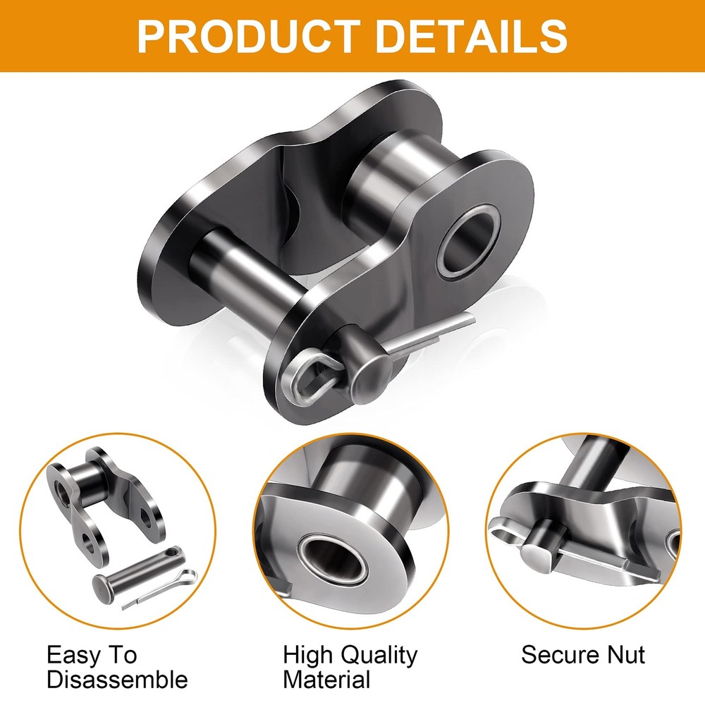 OIIKI 9PCS Roller Chain Offset Link #420 Half Link Crank Link