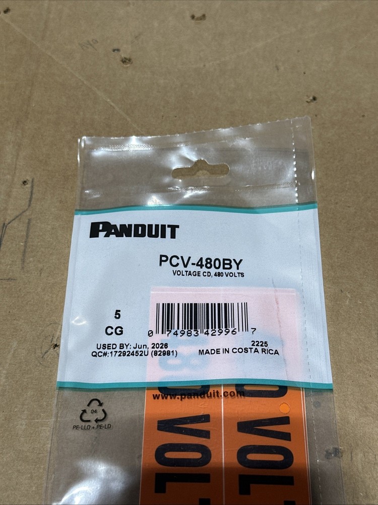 Panduit Voltage Sticker 480V