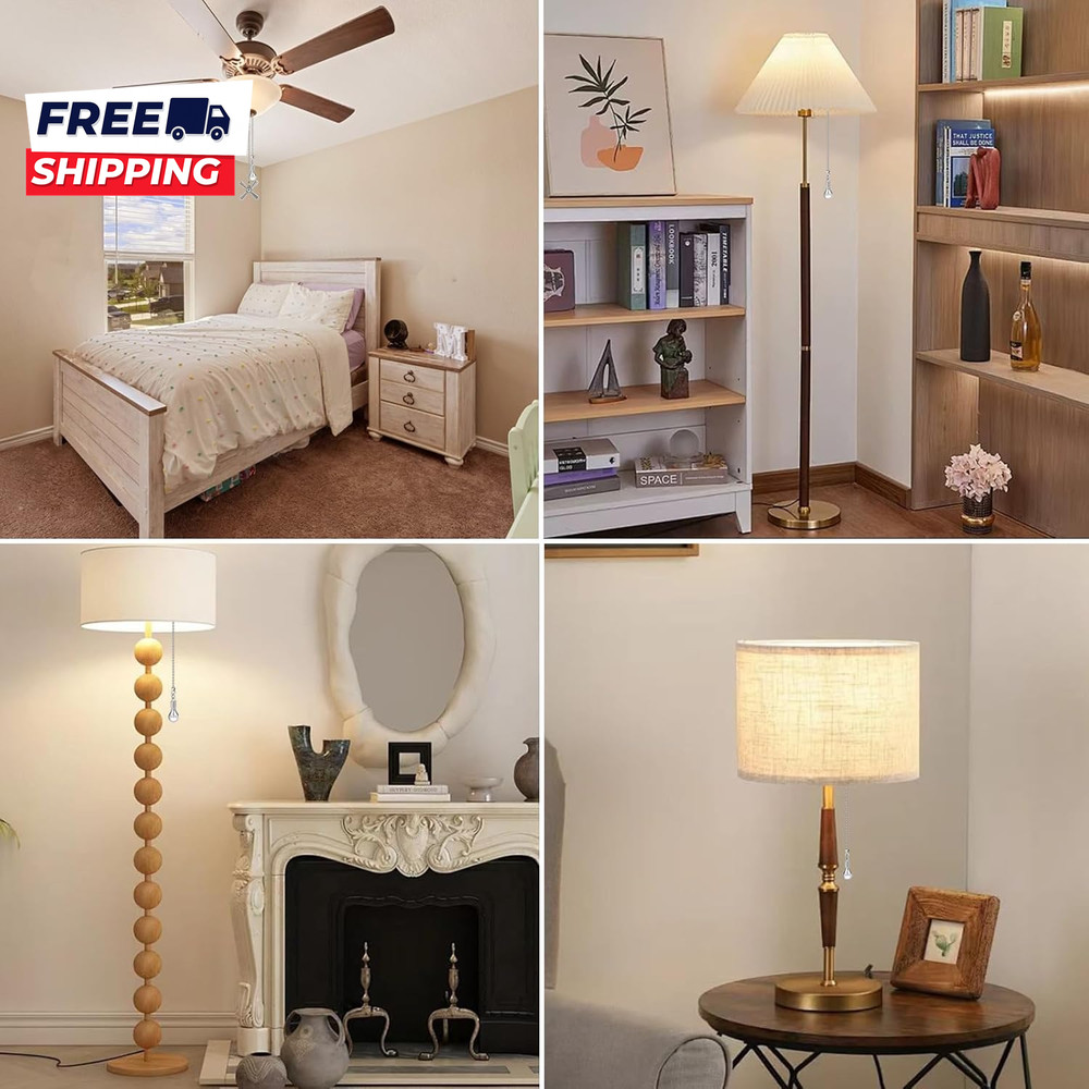 Ceiling Fan Pull Chain Ornaments 13.6 Inches Fan Pulls Extension Chains Set