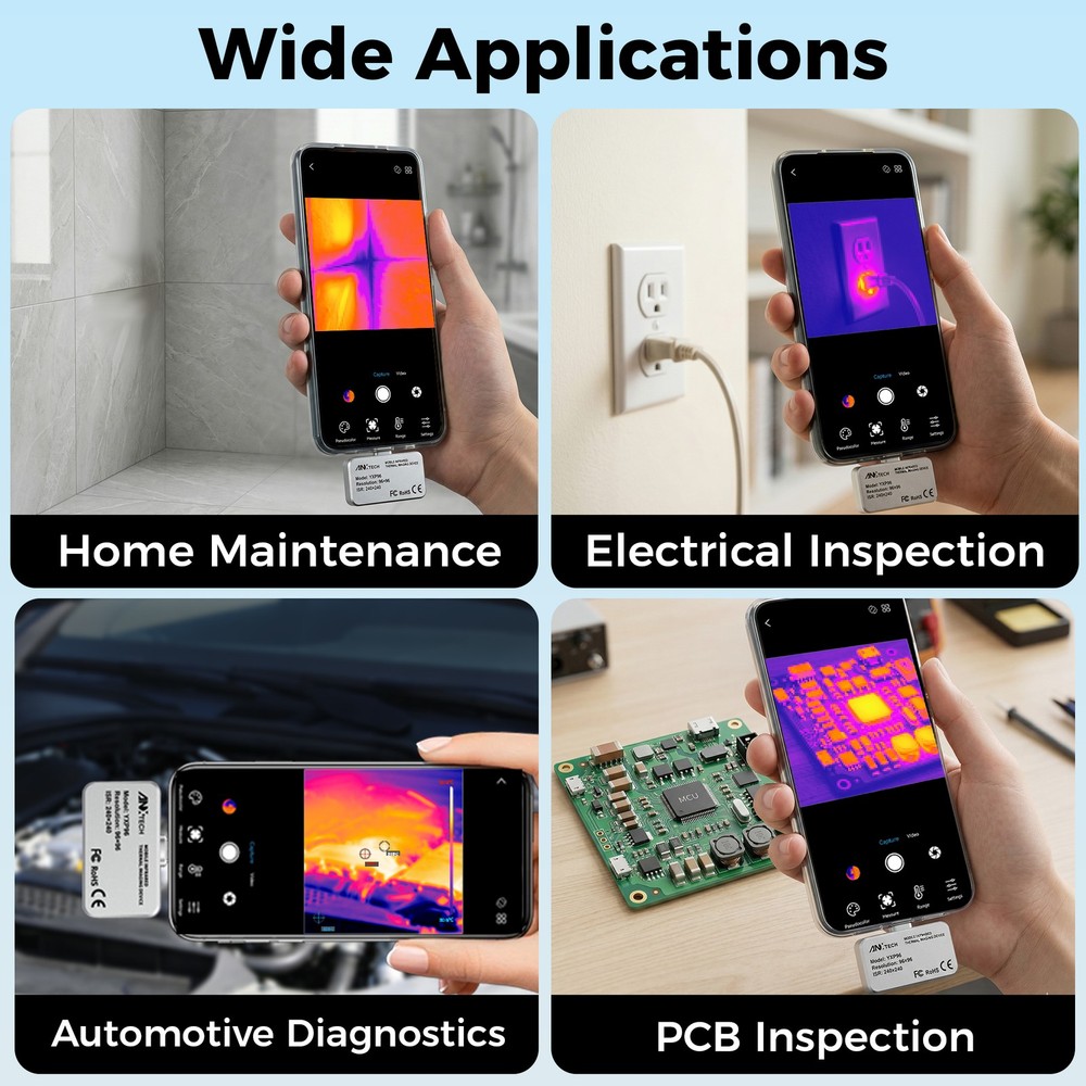 ANXTECH Infrared Thermal Camera 240*240 TISR Resolution for Android
