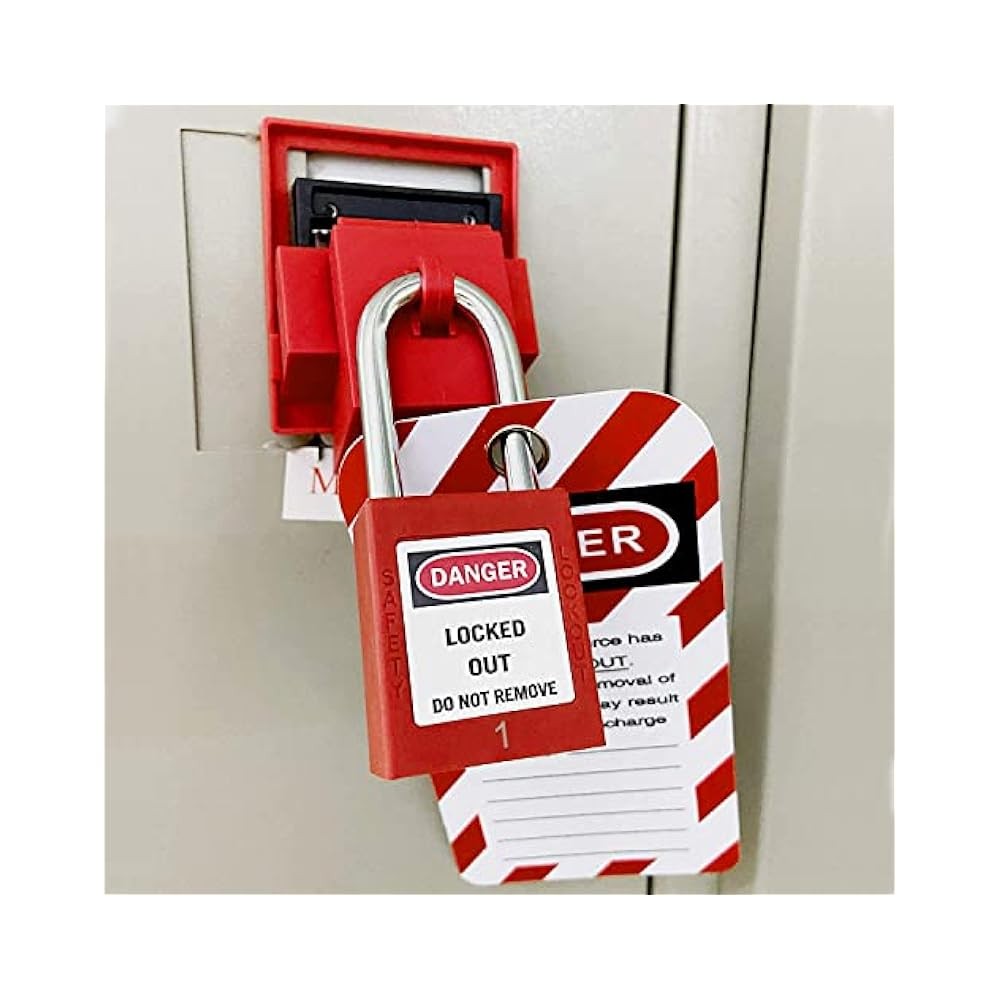 OSHA Compliant Lockout Kit, 30 Padlocks, Keyed Differently, with Red Tags