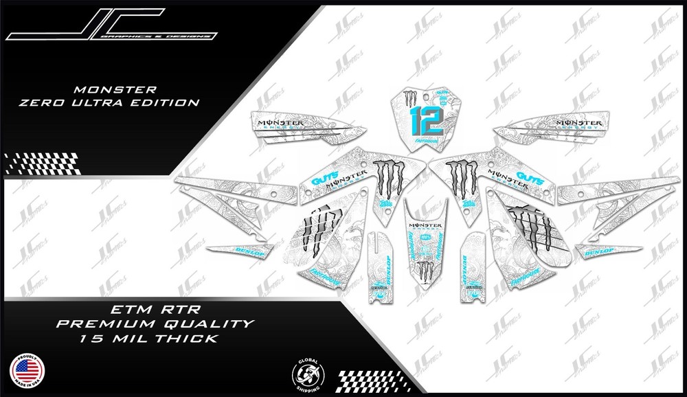 ETM RTR graphics kit decals THICK AND HIGH GLOSS .....