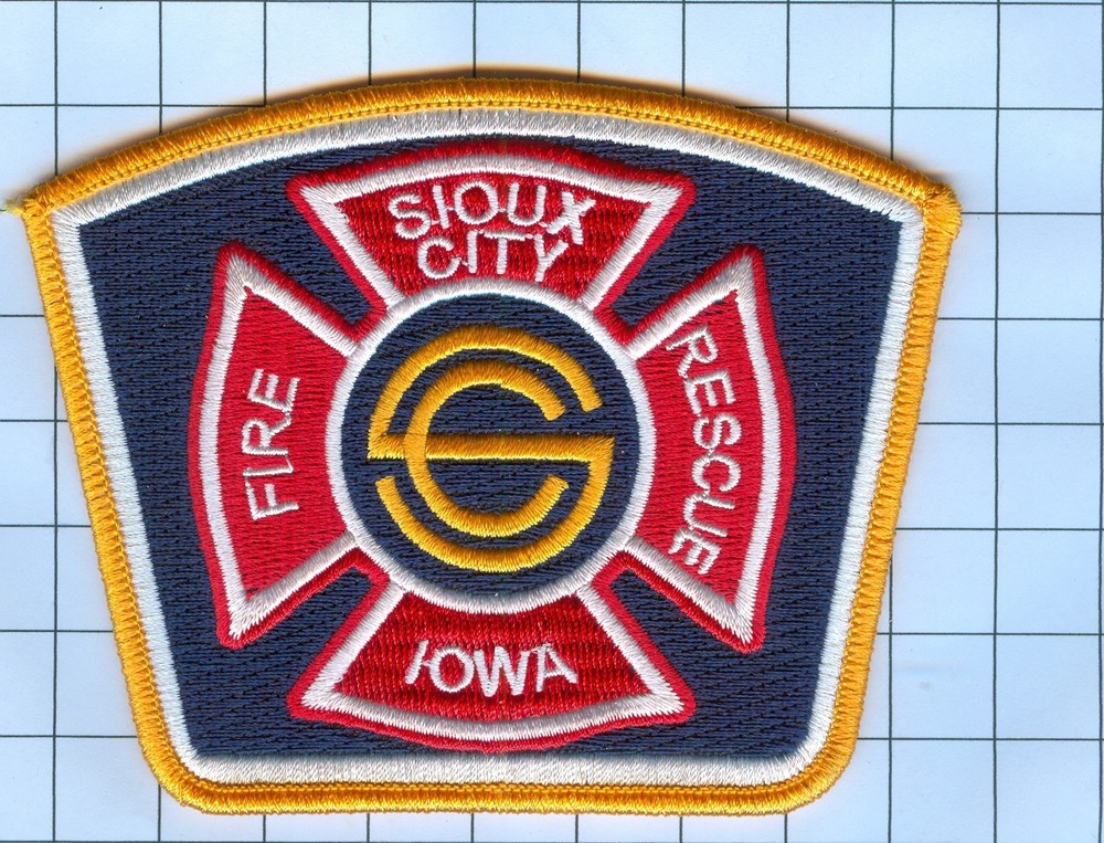 Fire Patch - Sioux City Iowa (navy blue background)