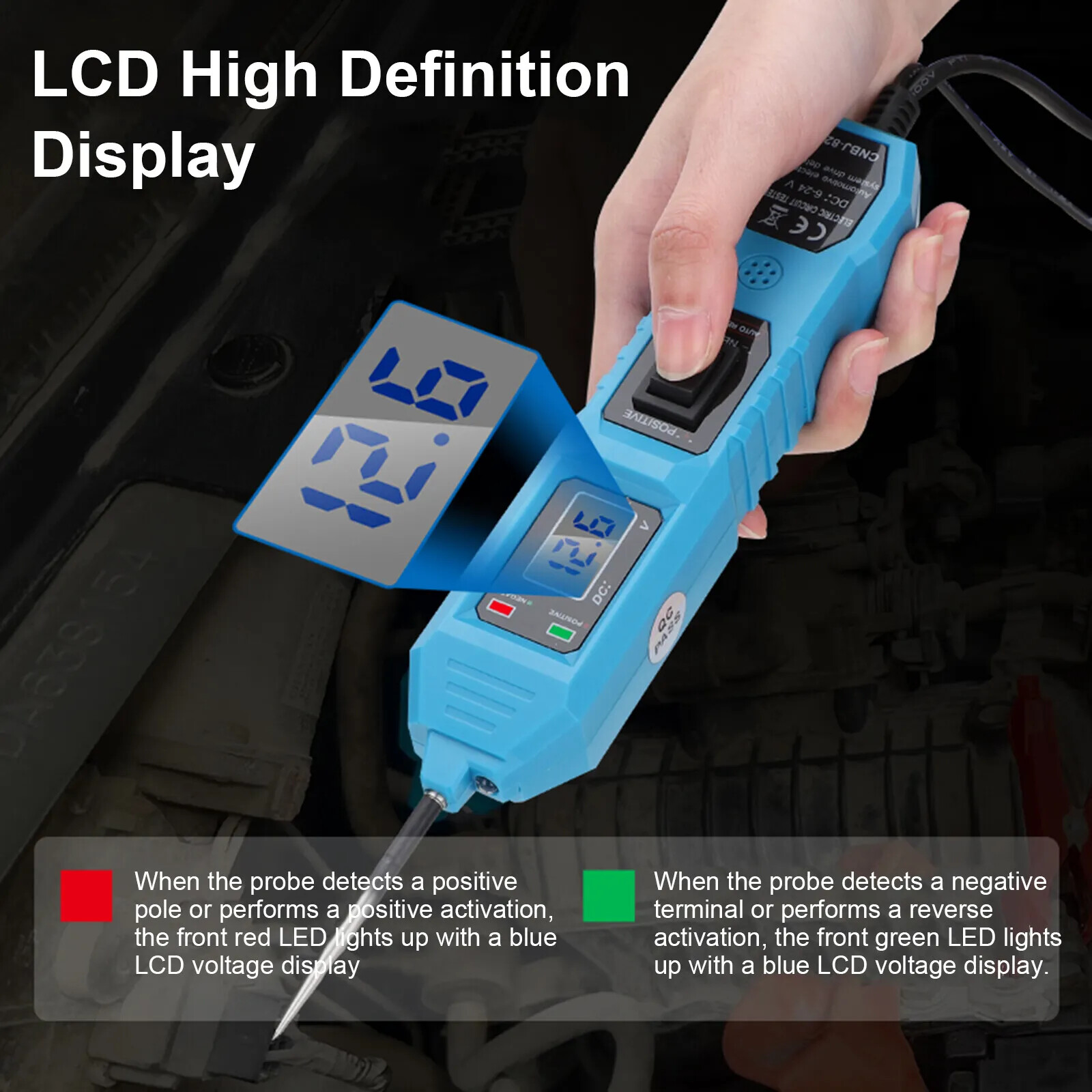 6-48V Automotive Digital Power Probe Circuit Electrical Tester Device System
