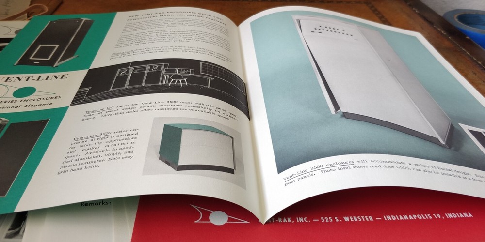 1950s Vent RaK Inc ~ Catalog / Data Sheets ~ Electronic Enclosures Storage