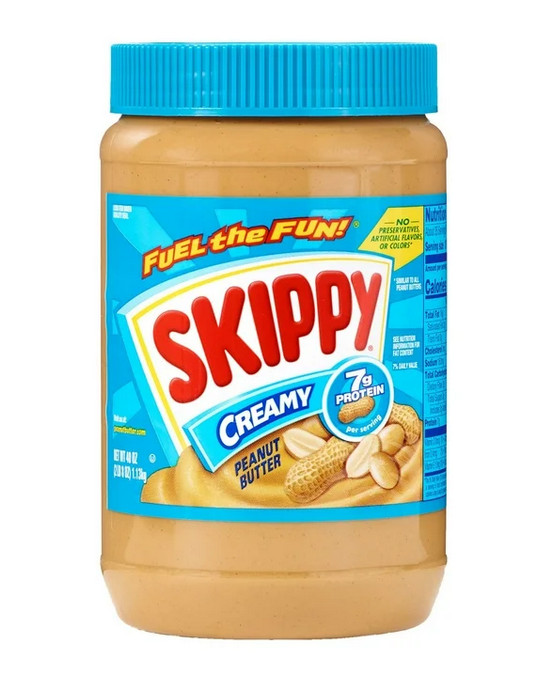 SKIPPY Peanut Butter, Creamy, 7 g protein per serving, Shelf-Stable, 40 oz Plast