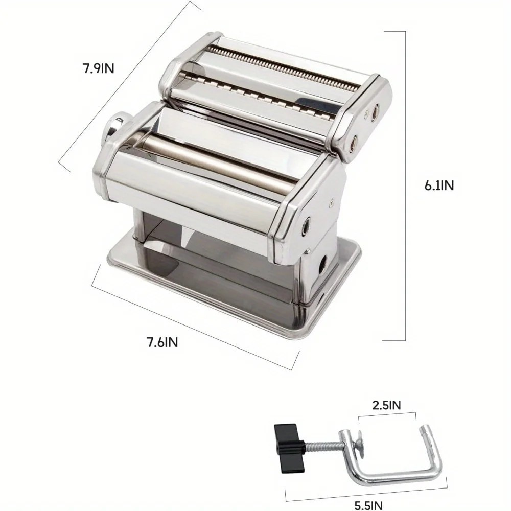 Manual Pasta Maker Machine 7 Thickness Settings.