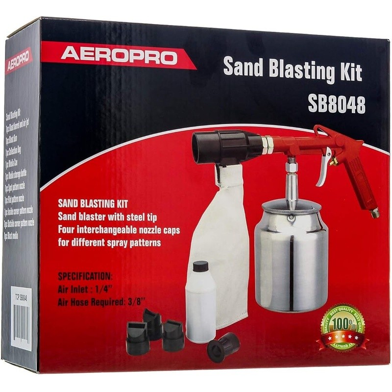 Precision Sand Blaster Kit W/ Nozzle Set Rust Removal & Surface Preparation New
