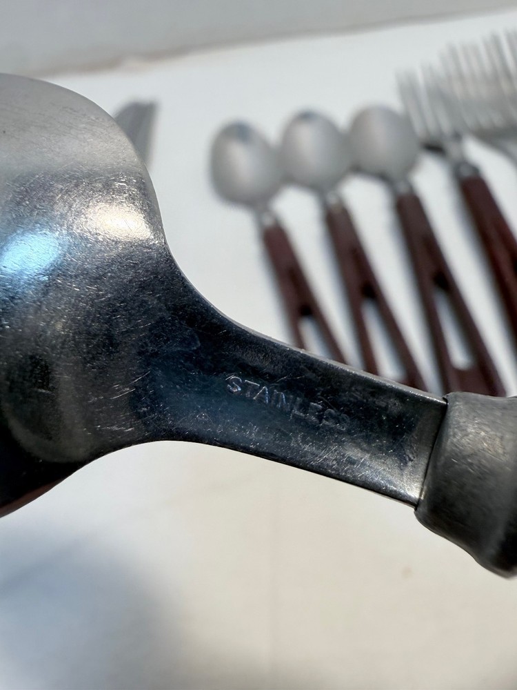 Vintage Mid Century Stanhome Bakelite Flatware Set