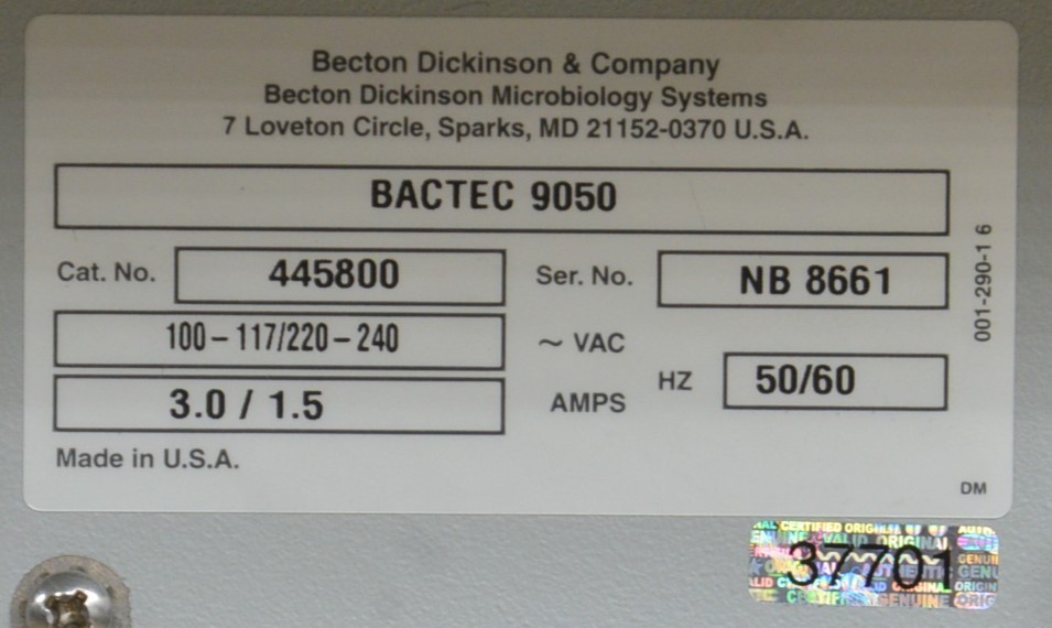 BD Bactec 9050 Culture System 445800