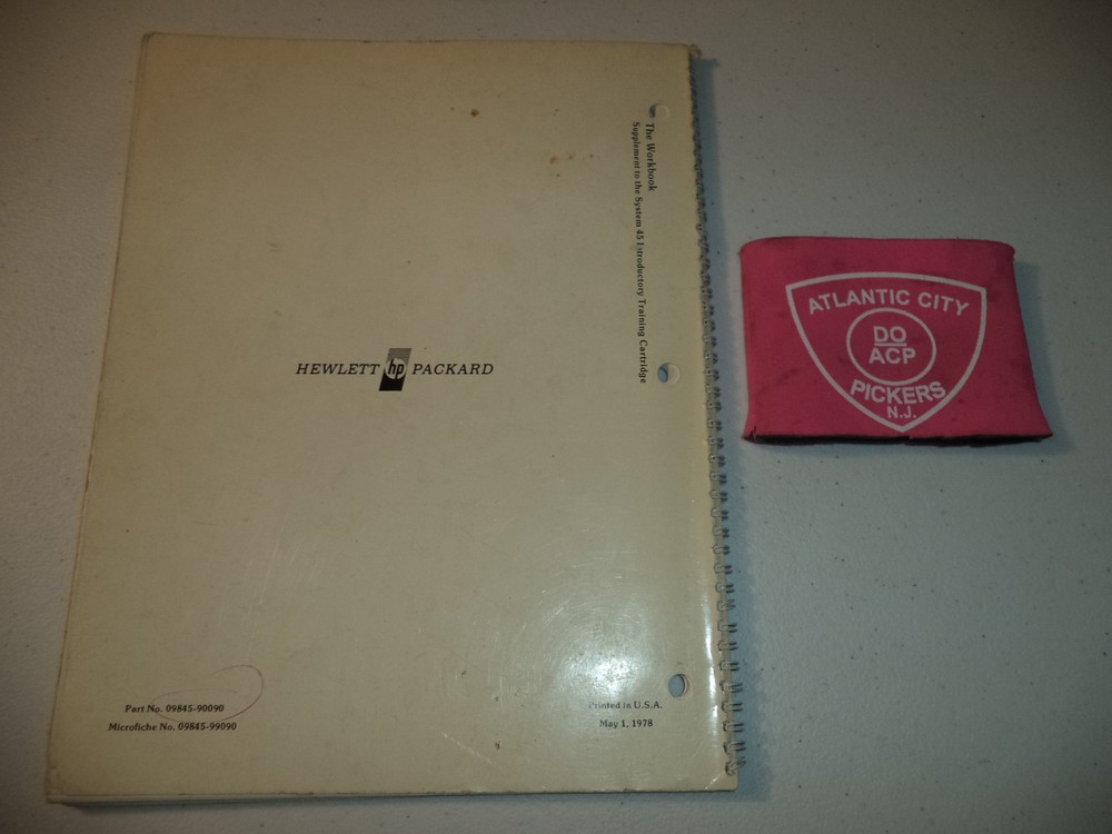 HEWLETT PACKARD SYSTEM 45 DESKTOP COMPUTER WORKBOOK