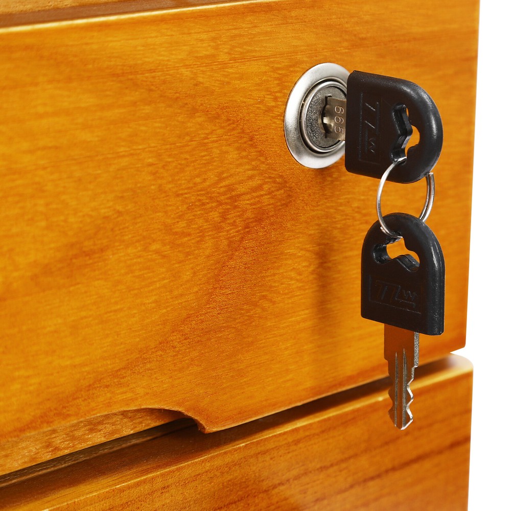 2-Tier Office Lockable Desktop Box Storage Drawer Files Organizer Multi-purpose