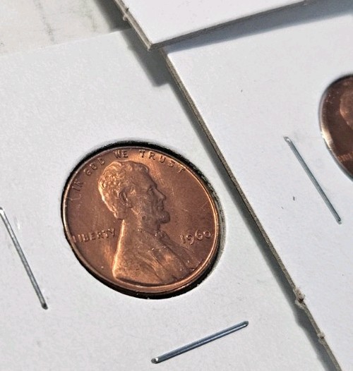 Cherry RED 1960-P Small Date Lincoln Memorial Cent BU Brilliant Uncirculated