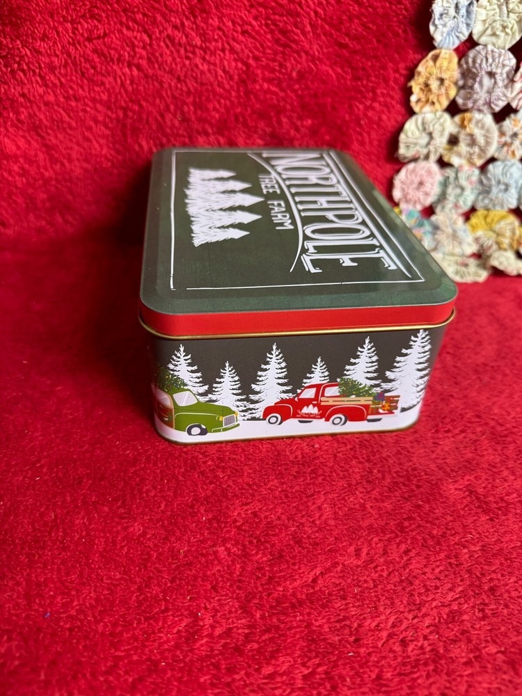 North Pole Tree Farm Decorative Tin
