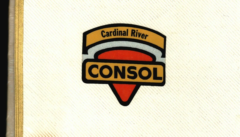 NICE CARDINAL RIVER SHIELD CONSOL COAL CO. COAL MINING STICKER # 1194