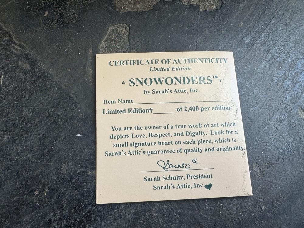 Sarah's Attic Snowonders Figurine