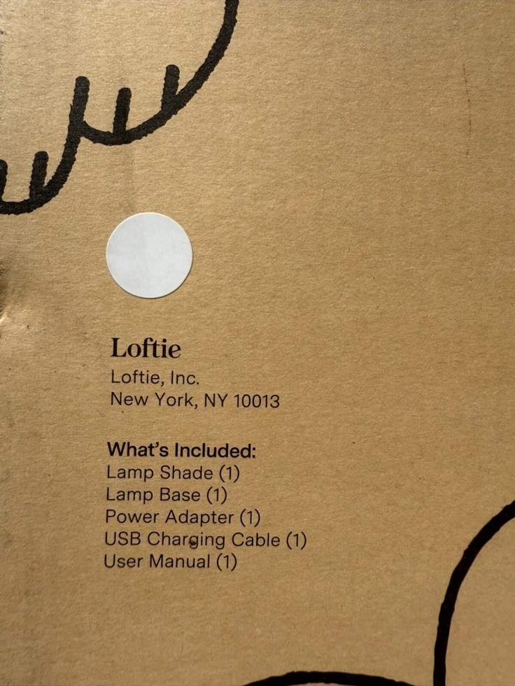 Loftie Smart Lamp – Sunrise Alarm Light, Bluetooth App Control - WHITE BRAND NEW