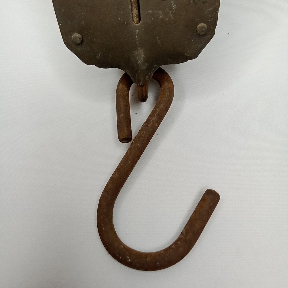 Antique Brass Hanging Scale Chatillons Improved Spring Balance 1890s