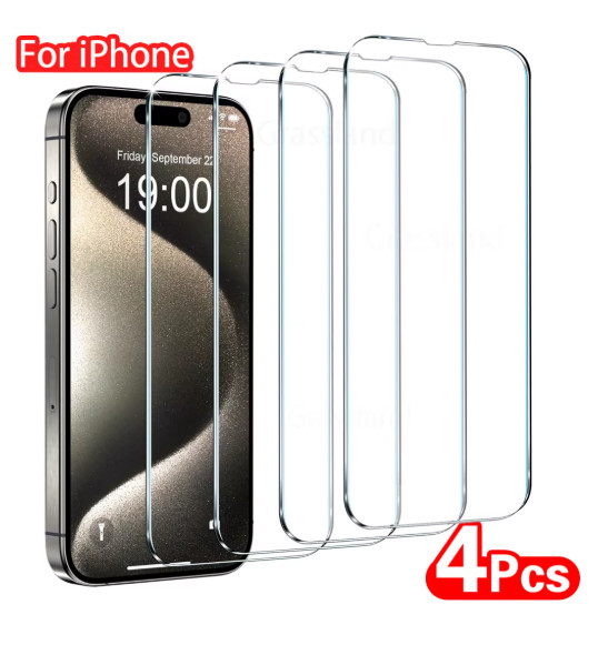 4X Tempered Glass Screen Protector For iPhone