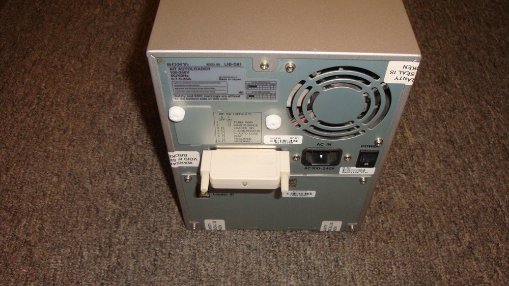 SONY LIB-D81/A3 AIT3 AUTOLOADER 800/2.08TB EXTERNAL SCSI