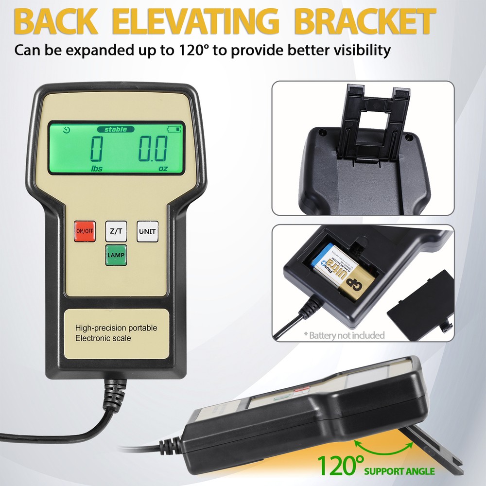 High Precision Electronic Digital Refrigerant Charging Weight Scale Backlit LCD
