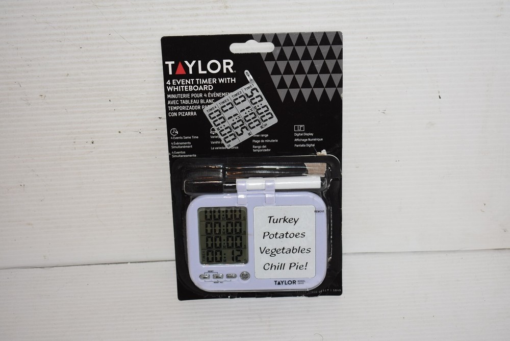 NEW Taylor Digital Plastic Timer with Whiteboard Model 5849