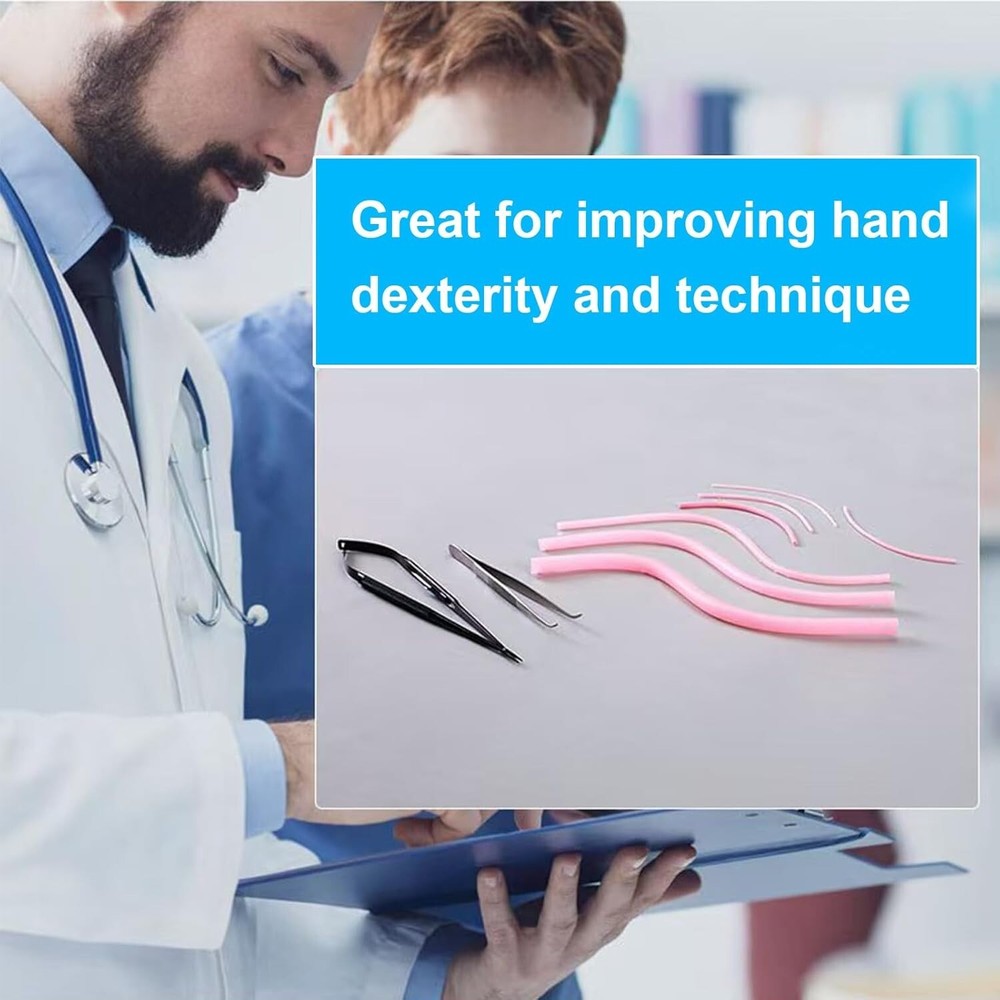 2PCS Vascular Microvascular Anastomosis Suture Practice Exercise Model Mult Size