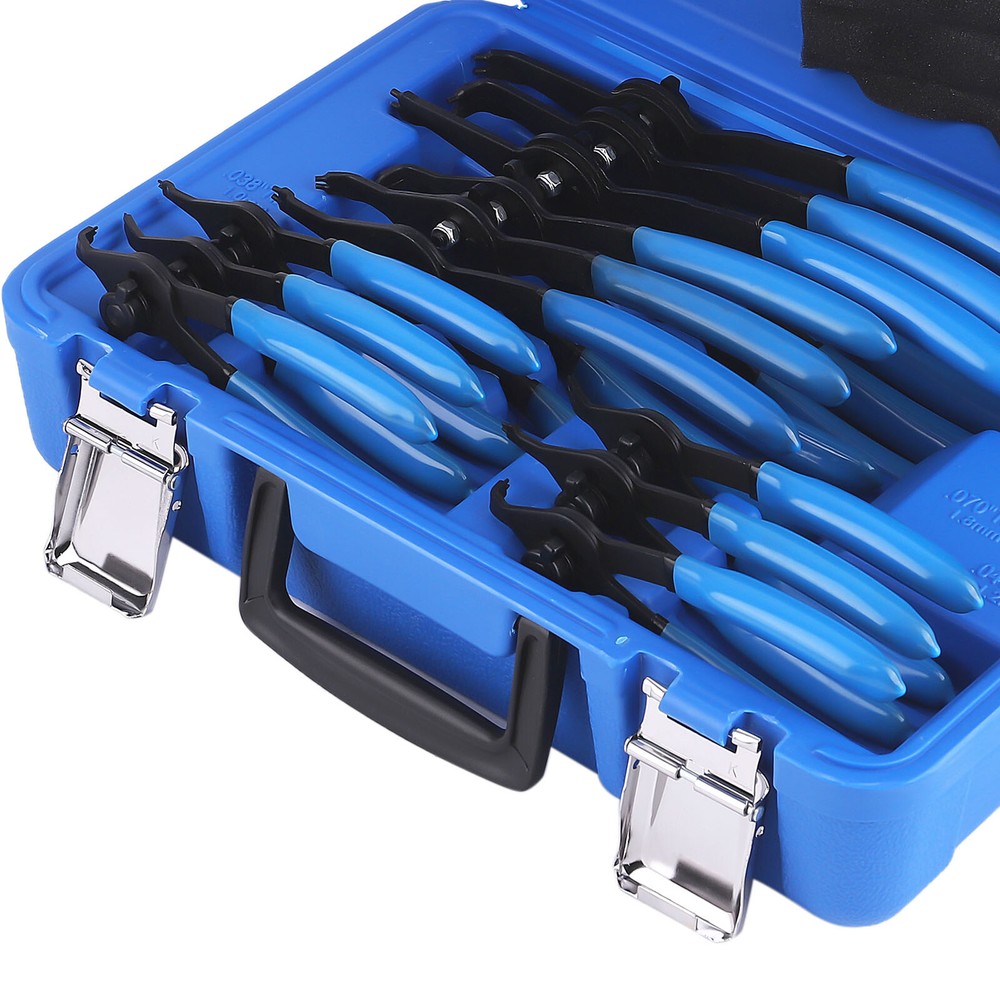 12 PC Versatile Retaining Snap Ring Pliers set Heavy Duty Fixed Tip Combination