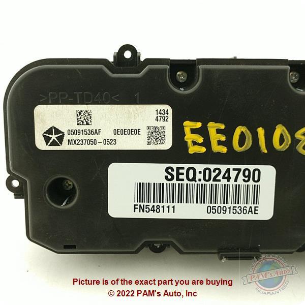 Used A/C Selector Switch fits: 2015 Chrysler 200 automatic temperature control d
