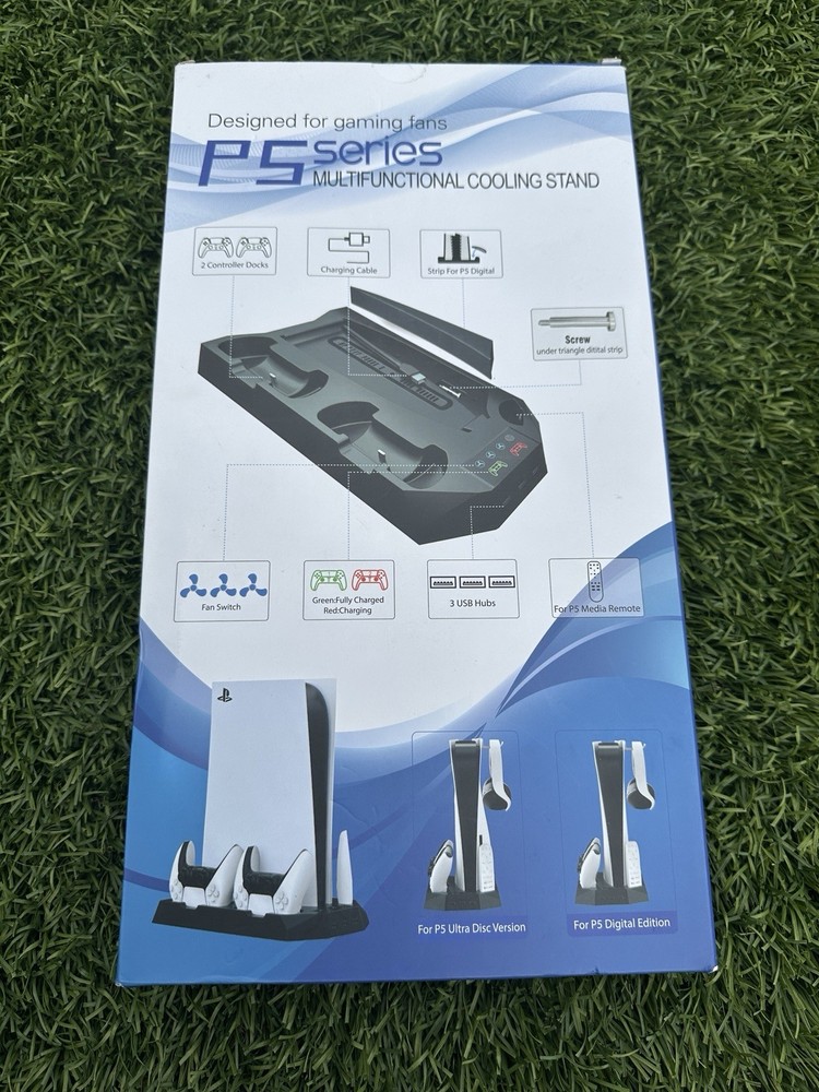PS5 Multifunction Cooling Stand Dual Controller Charger Dock USB Hub