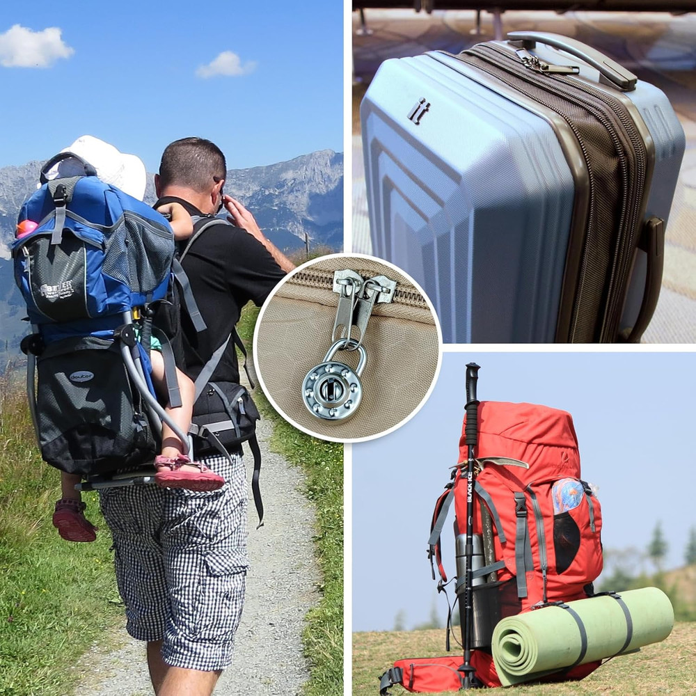 10 Pack Mini Diary Padlock, Small Locks with Keys, Tiny Luggage Locks for Tra...