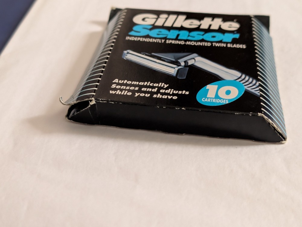 10 Gillette Sensor Razor Blade Refill Cartridges For All Sensor Razors *Unopened