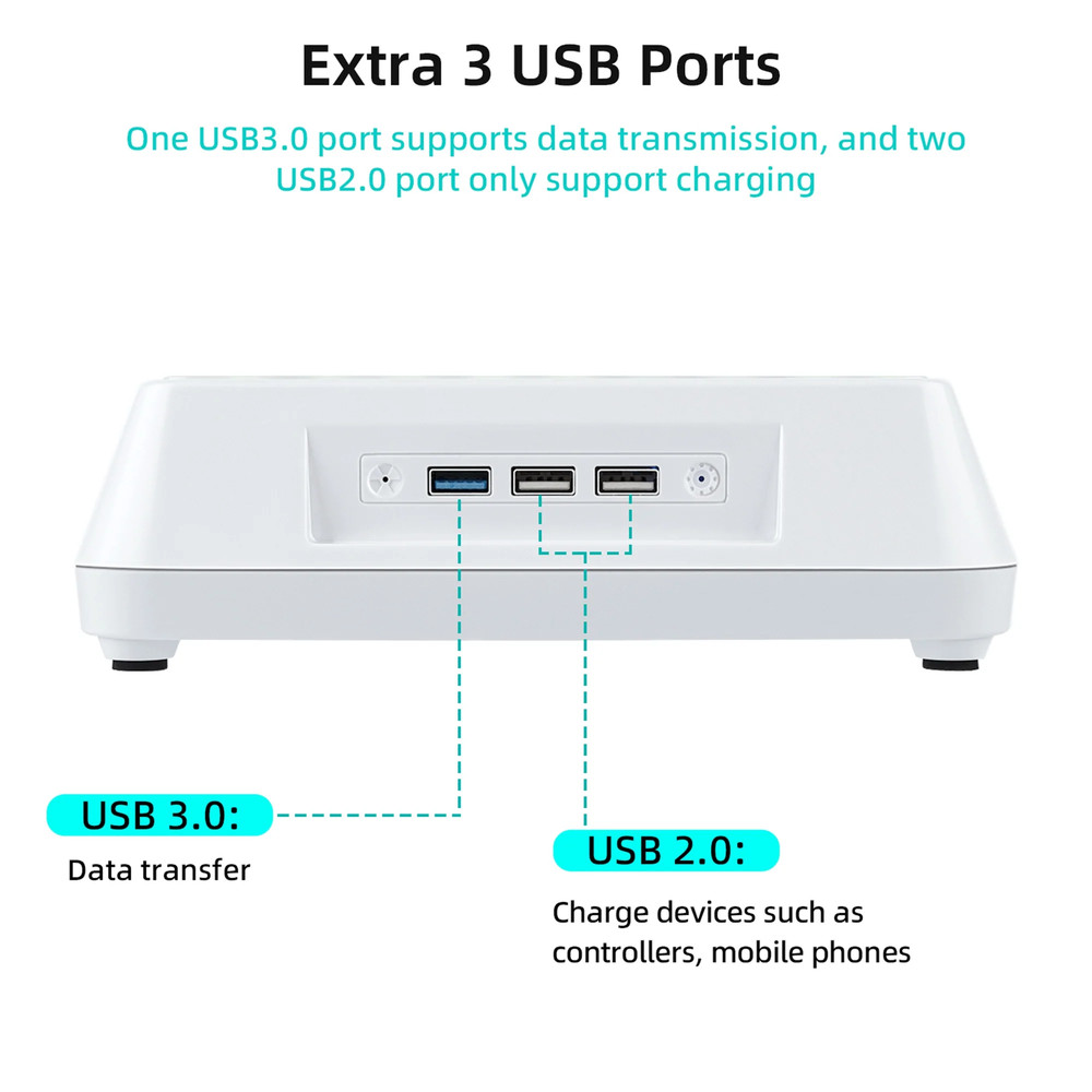 Stand with LED Lighting & Indicator for Xbox Series X Console - White