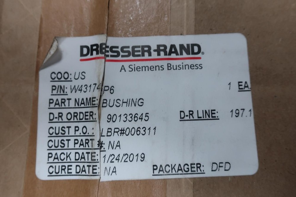 Dresser-rand W43174P6 Compressor Bushing