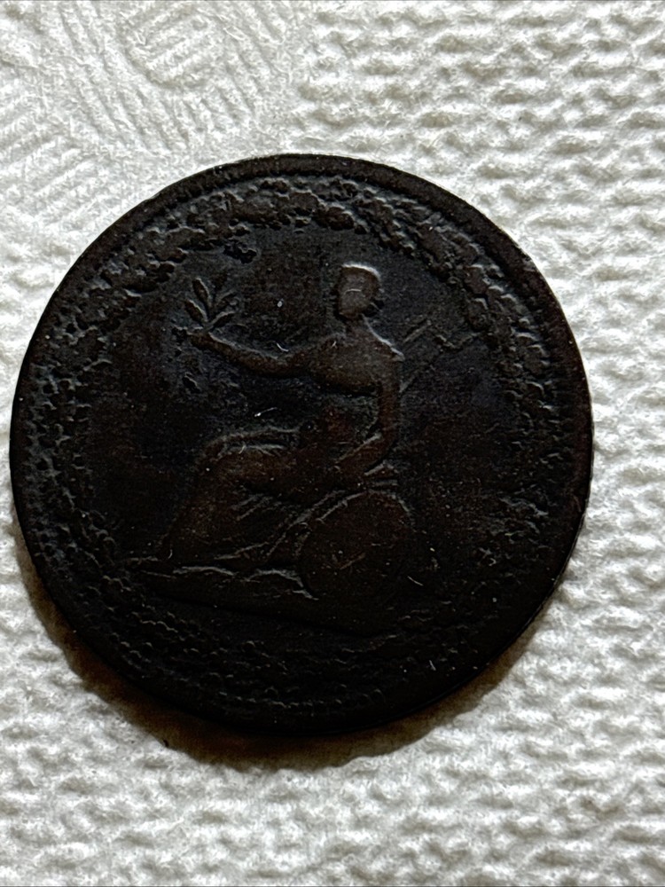 1815 Canada Half Penny Token, Br#994, Britannia Within wreath/spread eagle, 👀