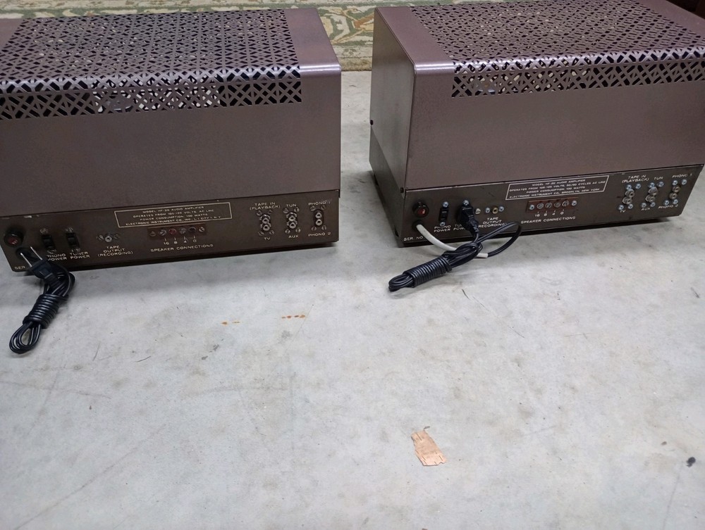 2 Eico HF20 Amplifiers -serviced Working