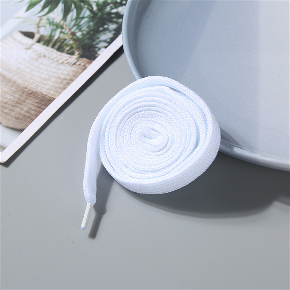 4pcs Polyester 120cm Double-Layer White Shoelaces Versatile Small White Shoes