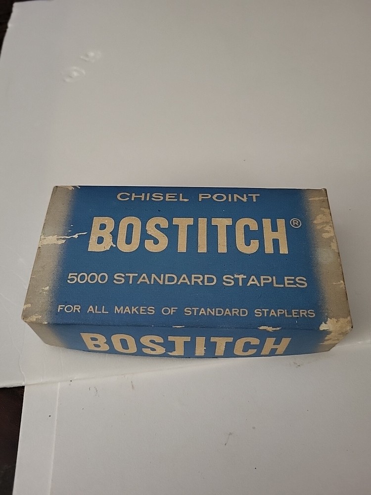 Vintage Bostitch Chisel Point Staples Open Box