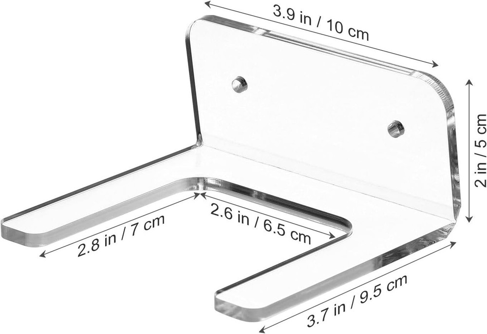 Space-Saving Transparent Guitar Wall Mount with Secure Hold for Home or Studio