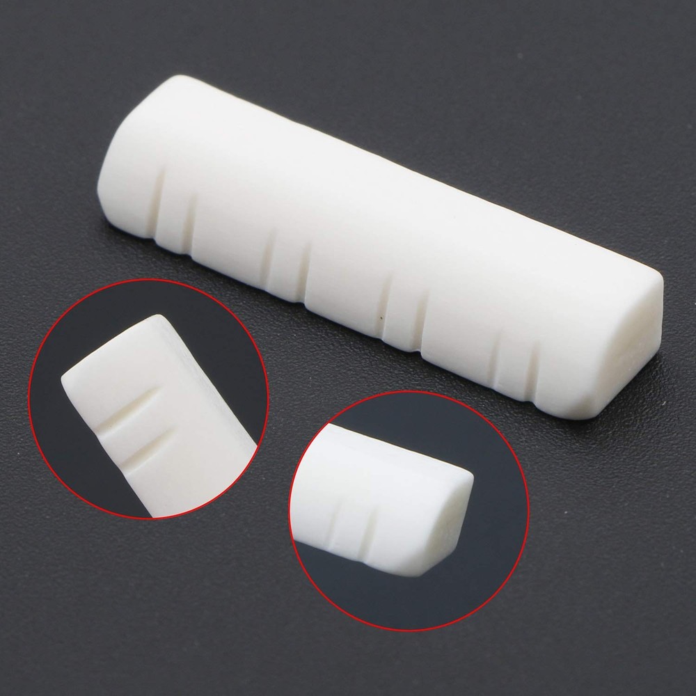 Swhmc 3PCS Bone Mandolin Upper Nut & Acoustic Guitar Nut, Small, Silver
