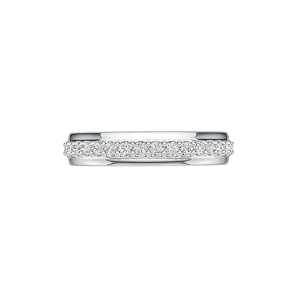 Sterling Silver Ring Setting Round White Topaz