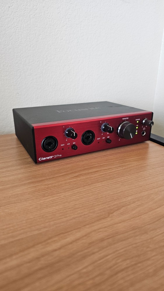 Focusrite Clarett+ 2Pre USB-C Audio Interface w/ Power Adapter & USB-C Cable