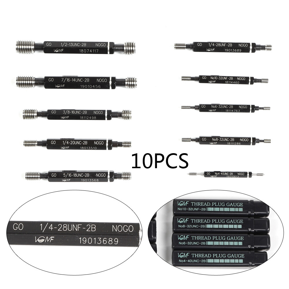 10Pcs -Double End Thread Plug Detection Gauge Precision American Thread Bore