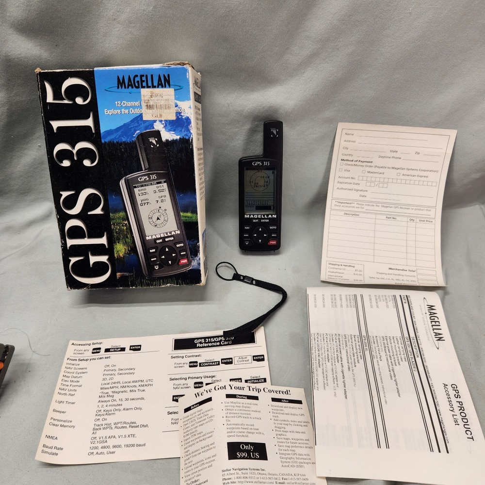 Magellan GPS 315 Handheld GPS Portable Receiver Complete  TESTED!