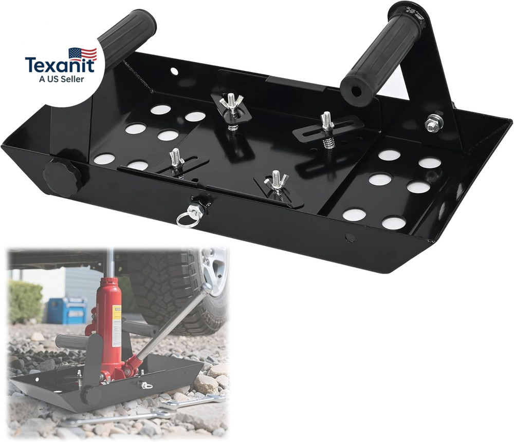 Bottle Jack Base Plate, Adjustable Size Stabilizing Landing Pad, Universal Bottl