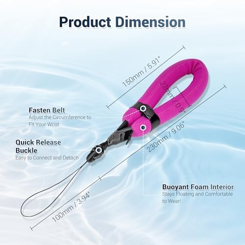 Waterproof Camera Float Strap Phone Float Strap for Olympus TG-7 Small Yellow