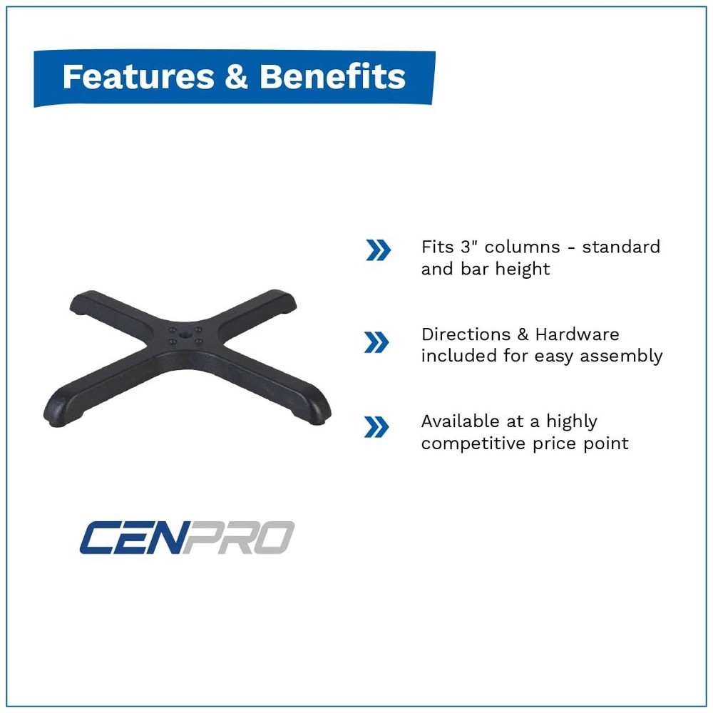 CenPro Commercial 22"x22" Table Base