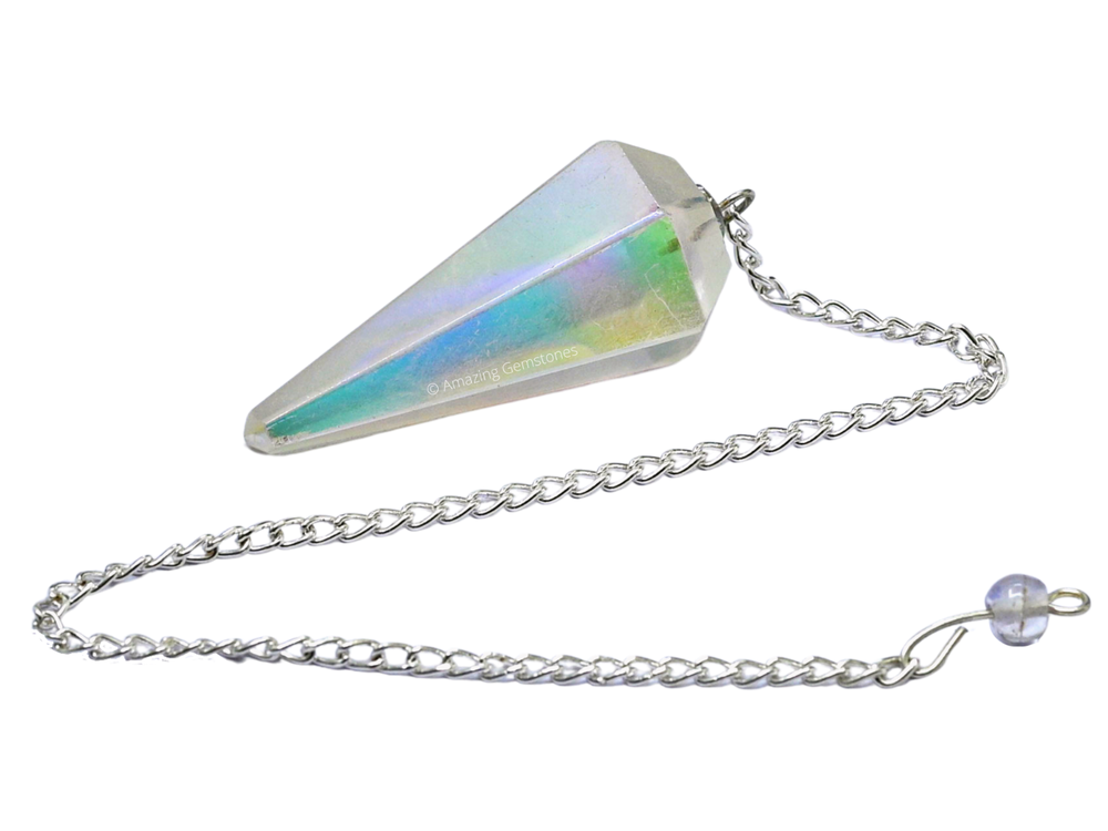 Angel Aura Quartz Dowsing Crystal Pendulum