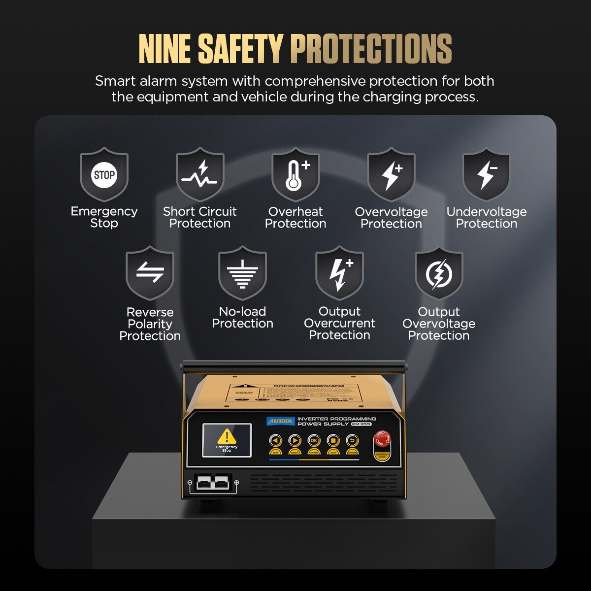 Flash Reprogramming Power Supply 120A Car Battery Charger Adjustable Voltage