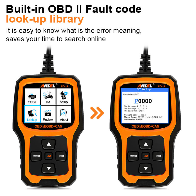 Automotive OBD2 Scanner Code Reader Car Diagnostic Scan Tool Check Engine Fault